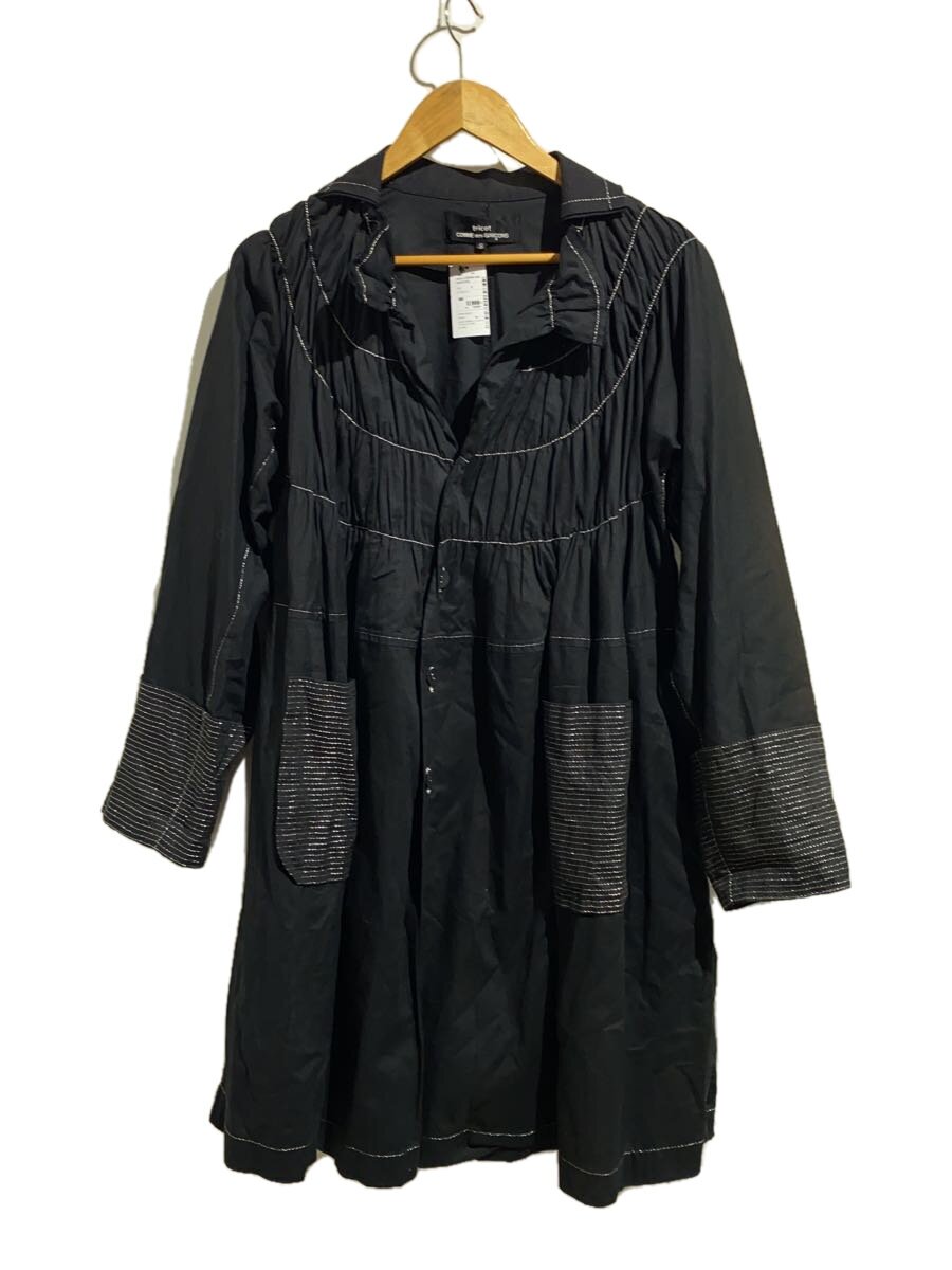 【中古】tricot COMME des GARCONS◆ad2007/長袖ワンピース/S/コットン/BLK/ta-c003【レディースウェア】