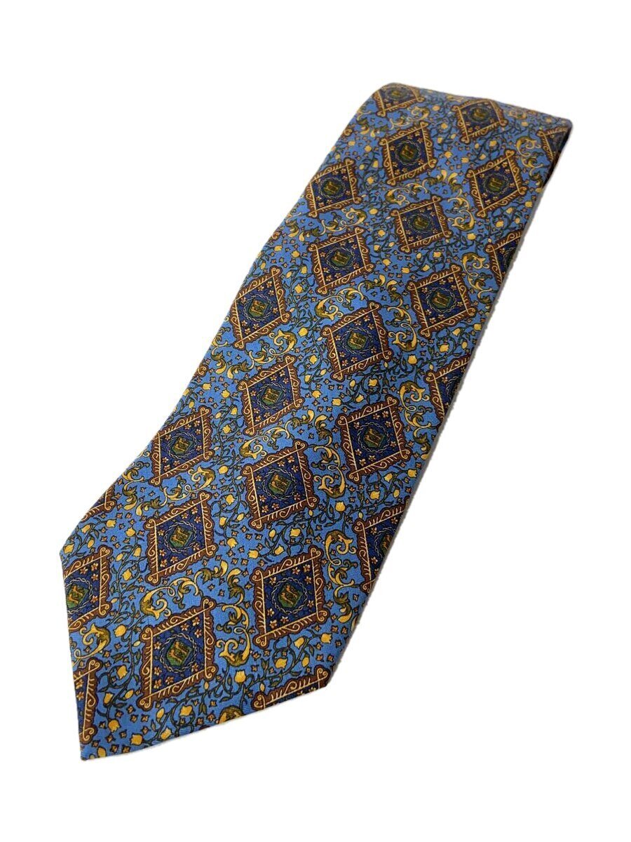 【中古】Christian Dior◆ネクタイ/シルク/BLU/総柄/メンズ【服飾雑貨他】