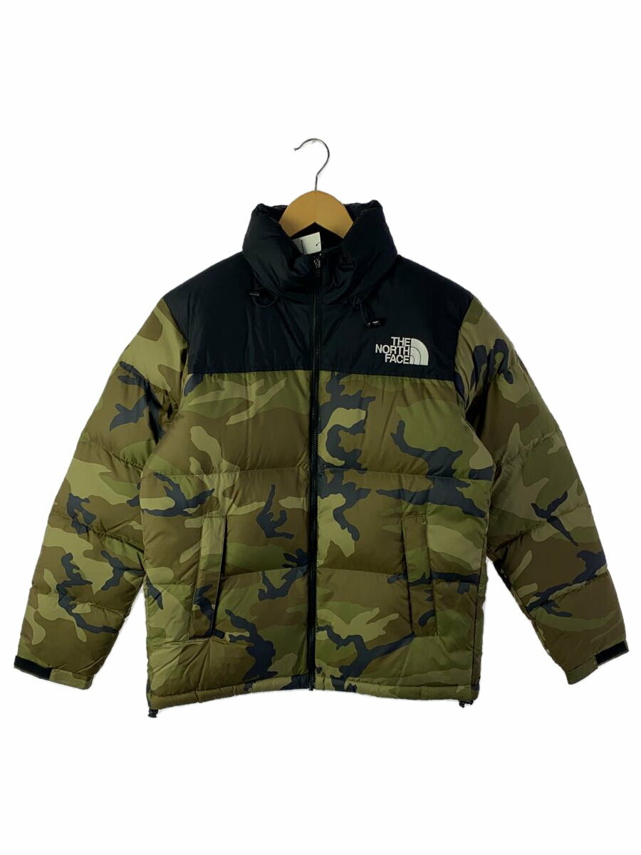 【中古】THE NORTH FACE◆NOVELTY NUPTSE JACKET_ノベルティーヌプシジャケット/L/ナイロン/GRN/カモフラ【メンズウェア】