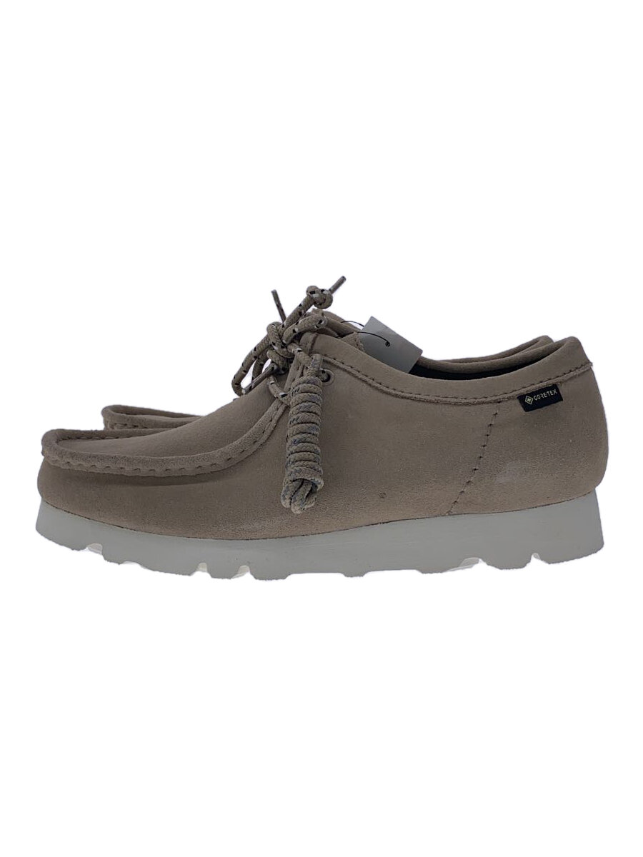 【中古】Clarks◆ローカットスニーカー/UK7.5/BEG/スウェード【シューズ】