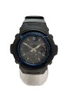 【中古】CASIO◆ソーラー腕時計・G-SHOCK/デジアナ/BLK/BLK/ラウンド/バンド【服飾雑貨他】(2)