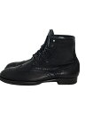 【中古】Paul Smith◆レースアップブーツ/41.5/BLK/レザー/イタリア製【シューズ】