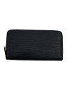 【中古】LOUIS VUITTON◆ジッピー・ウォレット_エピ_BLK/レザー/BLK/メンズ【服飾雑貨他】