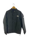 【中古】THE NORTH FACE◆THE COACH JACKET_ザ コーチジャケット/L/ナイロン/BLK/無地【メンズウェア】