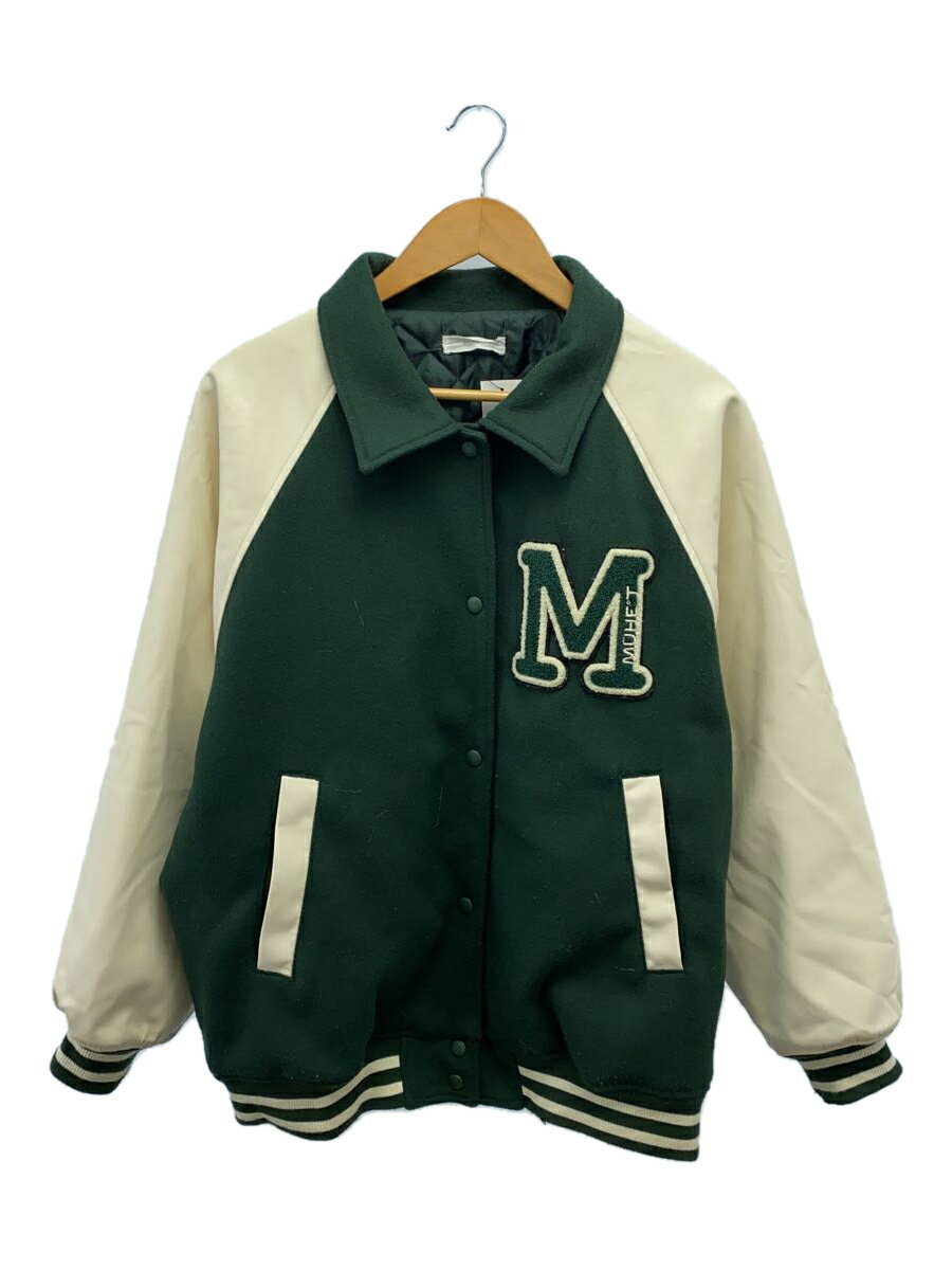 【中古】MUHET/襟付きスタジャン/L/グ