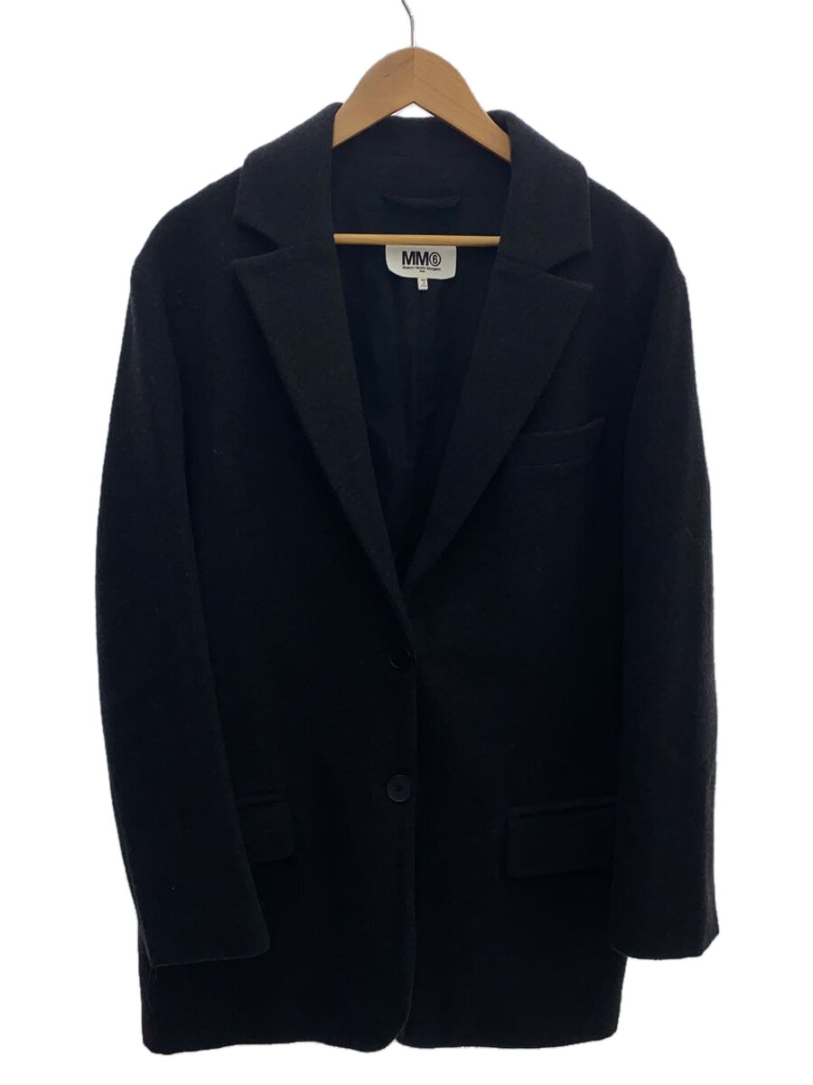 【中古】MM6◆14AW/ウールチェスターコート/44/ウール/BLK/S52AA0002 S42134【レディースウェア】