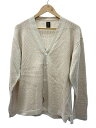 【中古】BATONER◆SUMMER KNIT V NECK CARDIGAN/2/コットン/BEG/BN-23SM-028//【メンズウェア】