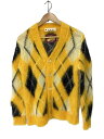 【中古】MARNI◆カーディガン(厚手)/42/モヘア/イエロー【メンズウェア】