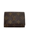 【中古】LOUIS VUITTON◆アンヴェロップ・カルトドゥヴィジット_モノグラム・キャンバス_BRW/--/BRW/総柄/メンズ【服飾雑貨他】