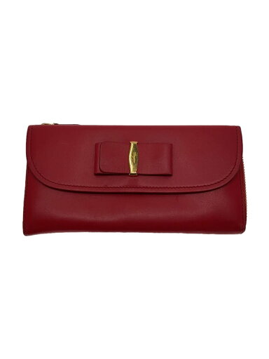 【中古】Salvatore Ferragamo◆長財布/レザー/RED/無地/レディース/JP-22-C702//【服飾雑貨他】 【中古】Salvatore Ferragamo◆長財布/レザー/RED/無地/レディース/JP-22-C702//【服飾雑貨他】