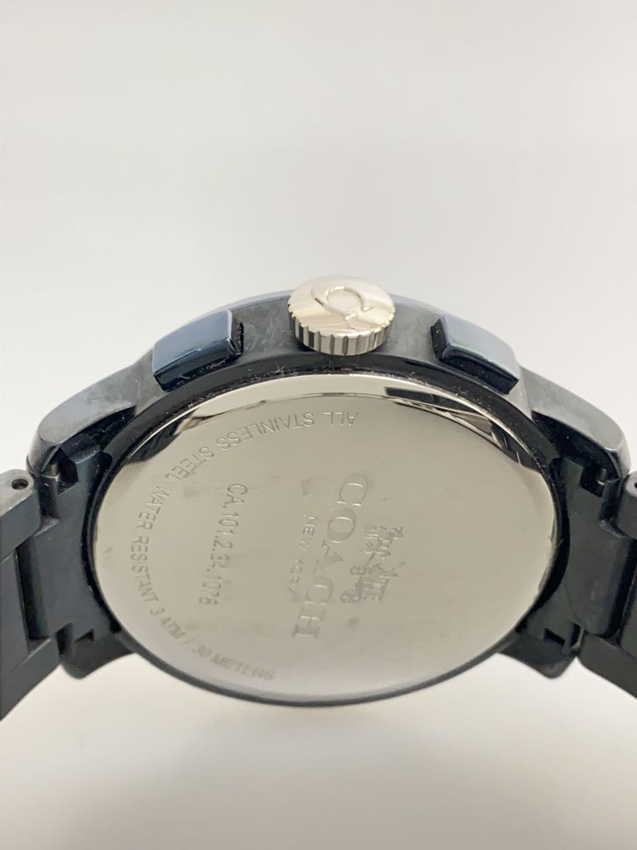 【中古】COACH◆クロノグラフ/クォーツ腕時計/アナログ/ステンレス/ネイビー/ネイビー/CA 101.2.34.1078【服飾雑貨他】