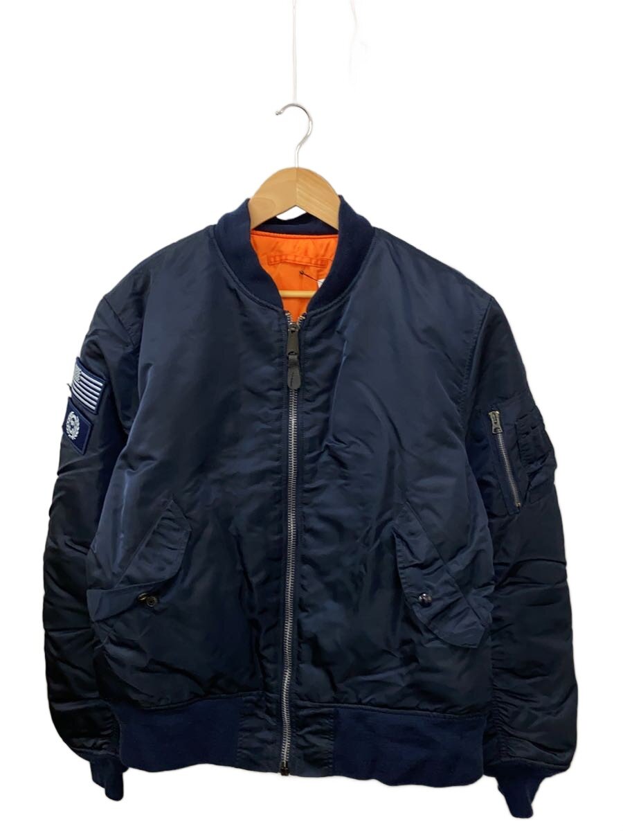 ✨極美品✨ アルファインダストリーズ MA-1 フライトジャケット 紺 USA製 ALPHA INDUSTRIES MA-1 フライトジャケット ネイビー L 紺 USAアメリカ