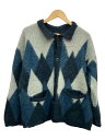 【中古】McGREGOR◆モヘヤニットシャツカーディガン/M/マルチカラー/アーガイル柄/233-1343/久遠/hxcyyd/【メンズウェア】