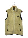 【中古】L.L.Bean◆フリースベスト/S/ポリエステル/ベージュ/無地/ボアベスト【メンズウェア】