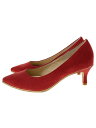 【中古】carino◆パンプス/24cm/RED【シューズ】