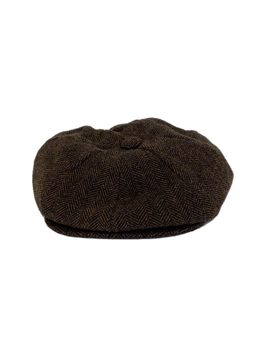 【中古】NEWYORK HAT&CAP CO.◆キャスケット/--/ウール/BRW/ヘリンボーン/メンズ【服飾雑貨他】
