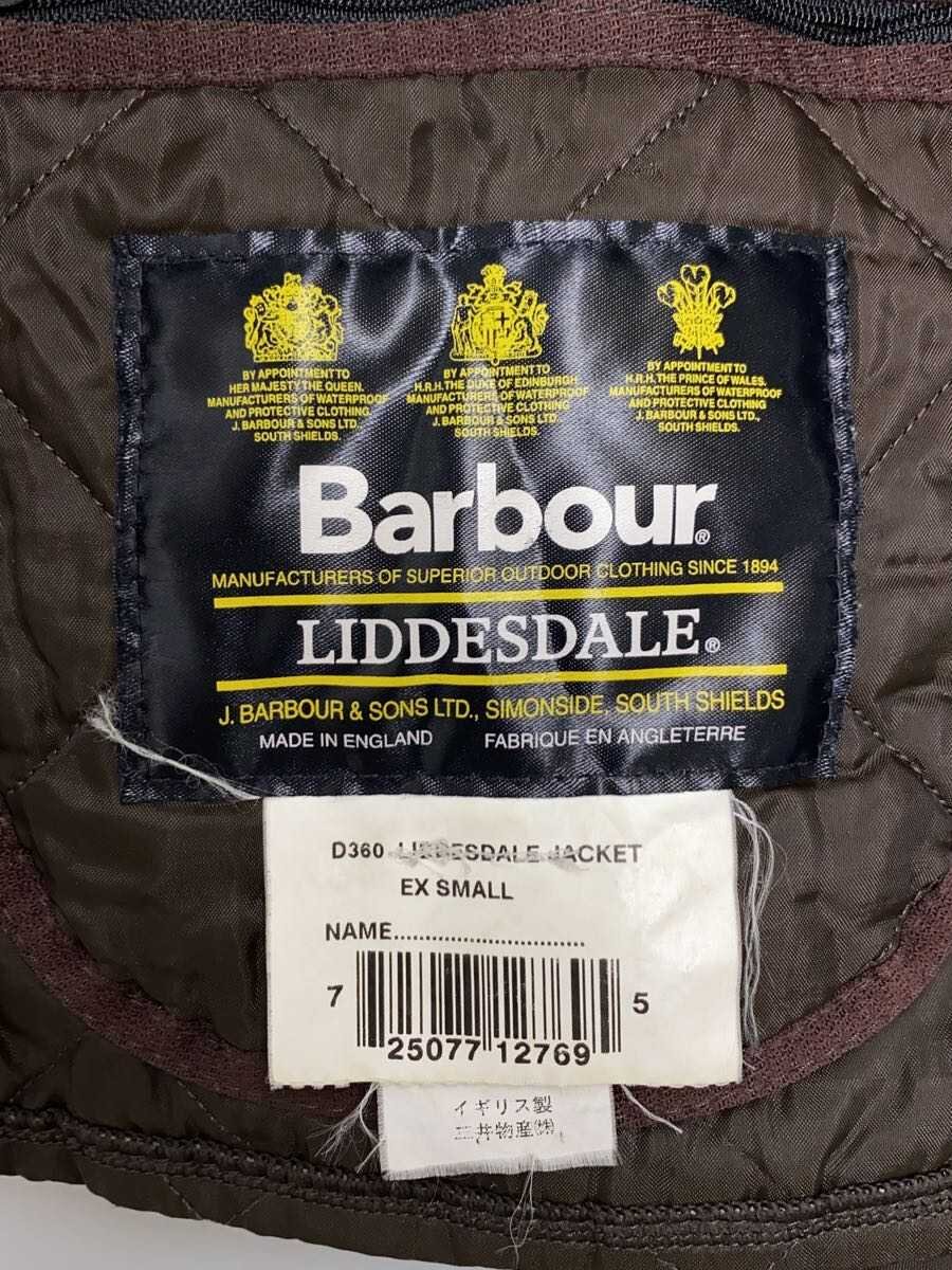【中古】Barbour◆liddesdale/england製/汚れ有/キルティングジャケット/S/ナイロン/BRW【メンズウェア】