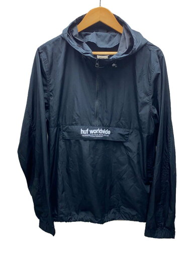 【中古】HUF◆ハフ/アノラックパーカー/--/ポリエステル/BLK/無地//【レディースウェア】 【中古】HUF◆ハフ/アノラックパーカー/--/ポリエステル/BLK/無地//【レディースウェア】