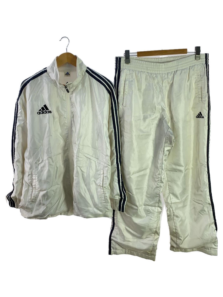 【中古】adidas◆セットアップ/L/ポリエステル/WHT/無地/AP-4850【メンズウェア】