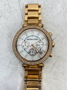 【中古】MICHAEL KORS◆ラインストーン/クォーツ腕時計/アナログ/ステンレス/WHT/GLD/MK-5491【服飾雑貨他】(2)