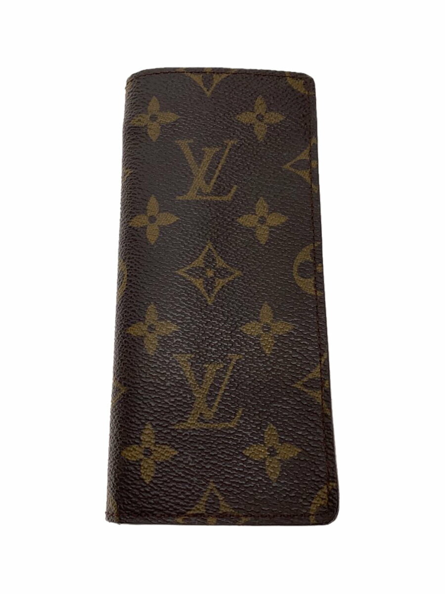 【中古】LOUIS VUITTON◆エテュイ・リュネット・サーンプル_モノグラム・キャンバス_BRW/レザー/BRW/モノグラム/レディース【服飾雑貨他】