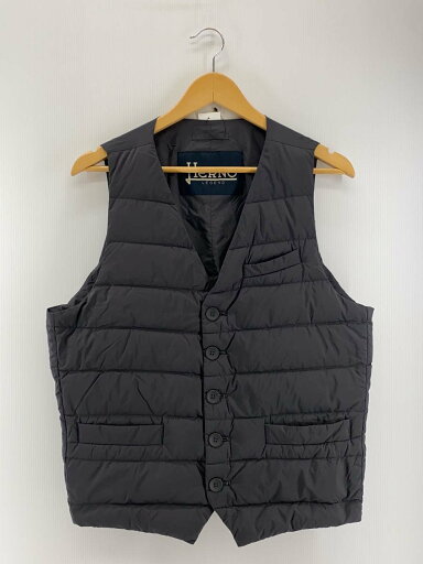 【中古】HERNO◆ダウンベスト/50/ポリエステル/GRY【メンズウェア】 【中古】HERNO◆ダウンベスト/50/ポリエステル/GRY【メンズウェア】