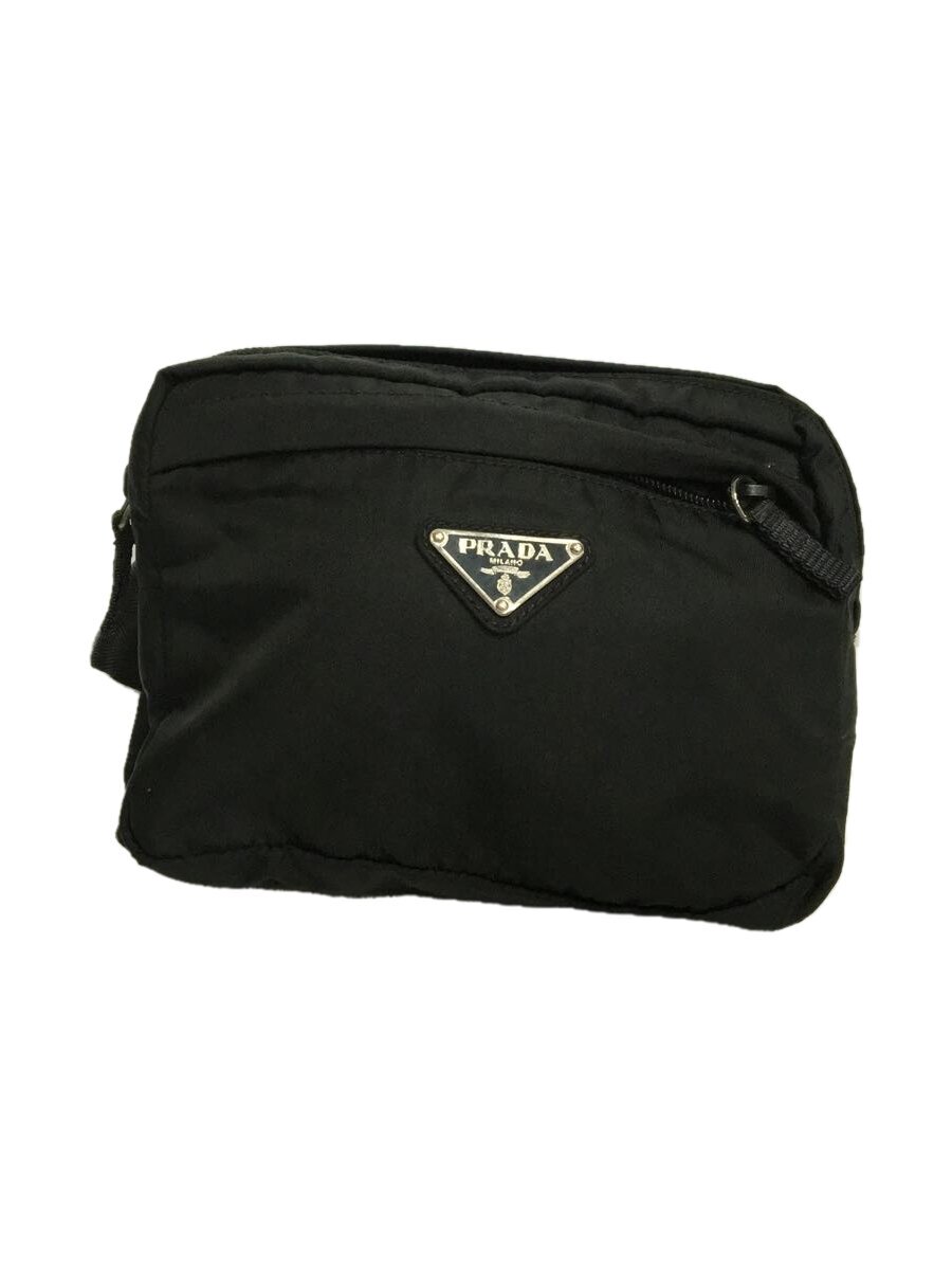 【中古】PRADA◆ウエストバッグ/ナイ