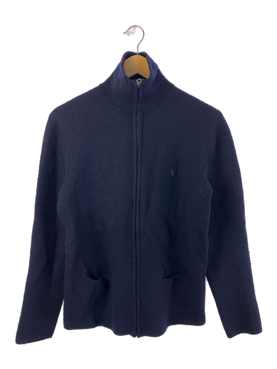 【中古】POLO RALPH LAUREN◆ニット・セーター(厚手)/M/ウール/NVY/無地【メンズウェア】