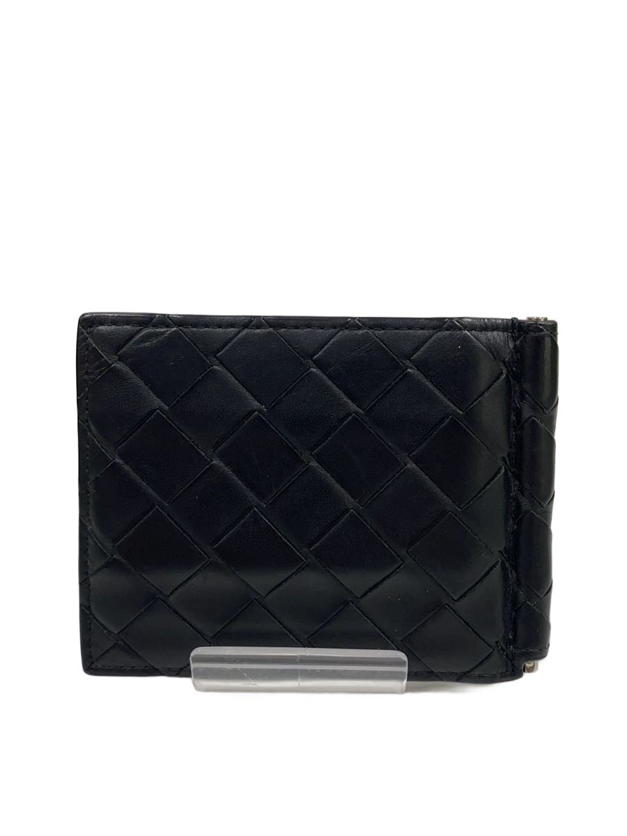 Rakuten - 【中古】BOTTEGA VENETA◆2つ折り財布/レザー/BLK/メンズ【服飾雑貨他】