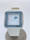 【中古】CASIO◆クォーツ腕時計/デジタル/ラバー/WHT/LCF-20//【服飾雑貨他】