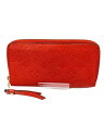 【中古】LOUIS VUITTON◆ルイヴィトン/ポルト・フォイユ・スクレット・ロン_モノグラム・アンプラント_RED/M60297【服飾雑貨他】(4)