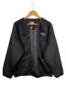 【中古】THE NORTH FACE PURPLE LABEL◆カーディガン(厚手)/L/ポリエステル/BLK/N24FA029【メンズウェア】