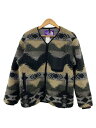 【中古】THE NORTH FACE PURPLE LABEL◆NP WOOL BOA WINDSTOPPER FIELD CARDIGAN_ネイティブパターン...