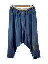 【中古】yohji yamamoto POUR HOMME◆トロンプルイユサルエルパンツ/3/コットン/ネイビー/総柄/HU-P37-066【メンズウェア】