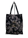 【中古】TOCCA◆トートバッグ/ポリエステル/BLK/花柄//【バッグ】