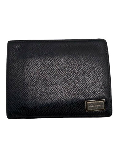 【中古】DOLCE&GABBANA◆2つ折り財布/レザー/BLK/メンズ【服飾雑貨他】 【中古】DOLCE&GABBANA◆2つ折り財布/レザー/BLK/メンズ【服飾雑貨他】