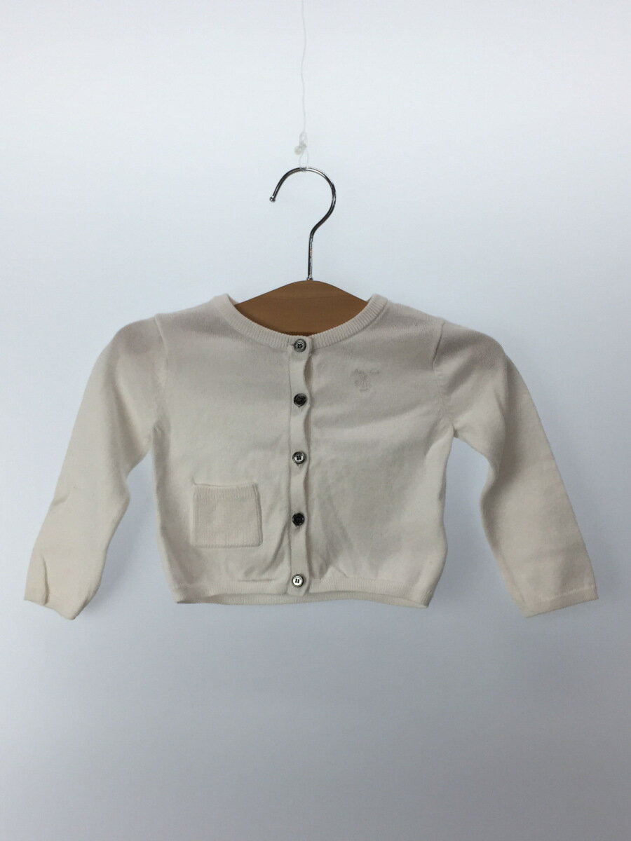 【中古】BURBERRY CHILDREN◆カーディガン/80cm/WHT【キッズ】