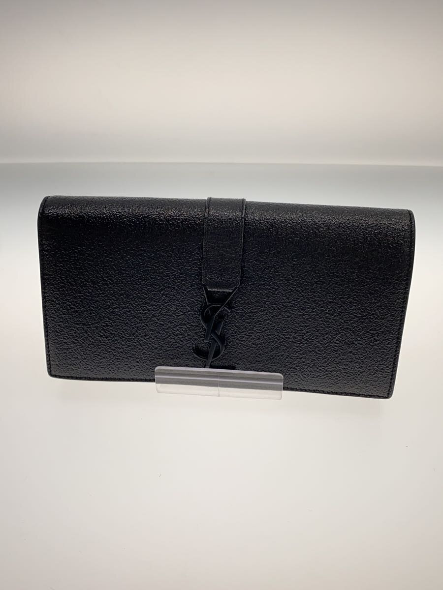 【中古】YVES SAINT LAURENT◆長財布/レザー/BLK/レディース/414567.0716//【服飾雑貨他】