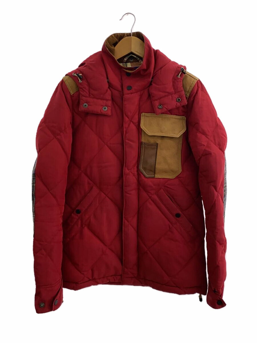 【中古】DUVETICA◆ダウンジャケット/XS/コットン/RED/WJ-J402【メンズウェア】