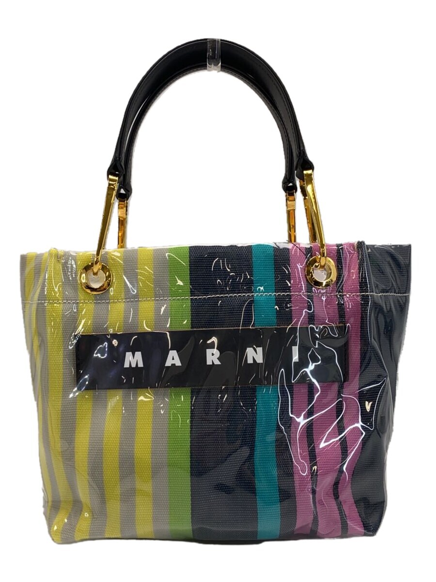 【中古】MARNI◆ハンドバッグ/PVC/マ