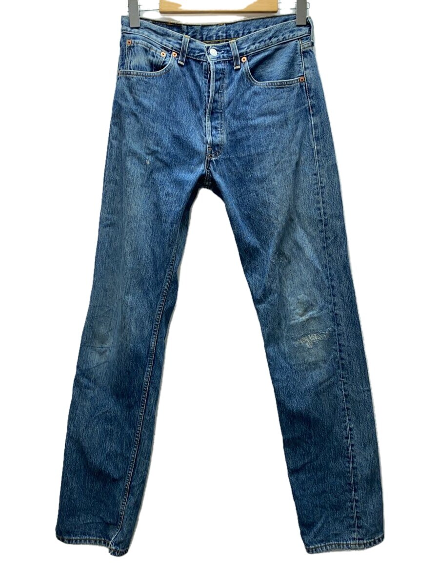 Levi’s◆ボトム/--/--/BLU/デニム/インディゴ/ボタン裏273/501/リペア跡有