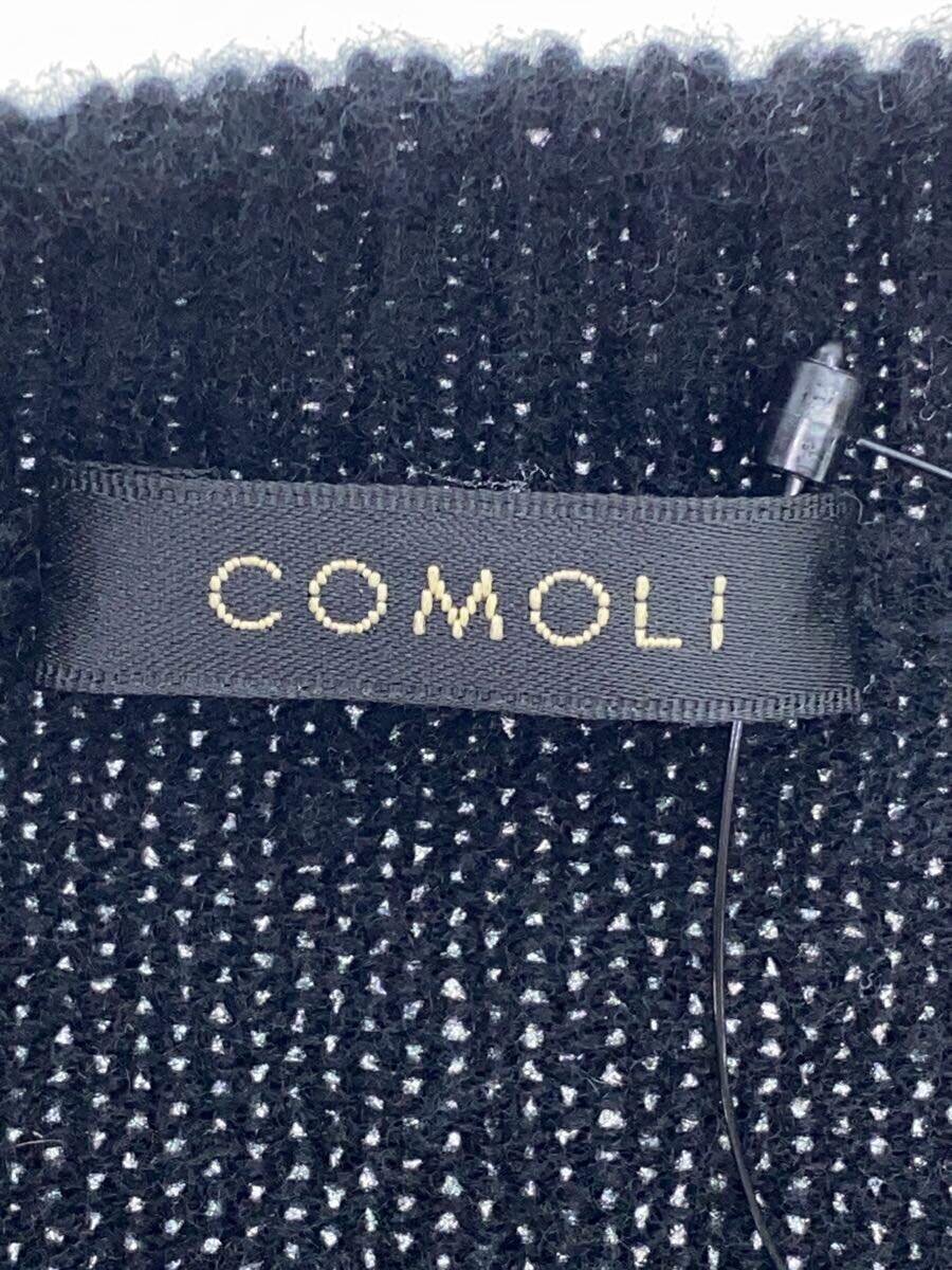 【中古】COMOLI◆ニット・セーター(厚手)/2/ウール/BLK/A03-06016/24AW/ラムズウールクルーネックニット//【メンズウェア】