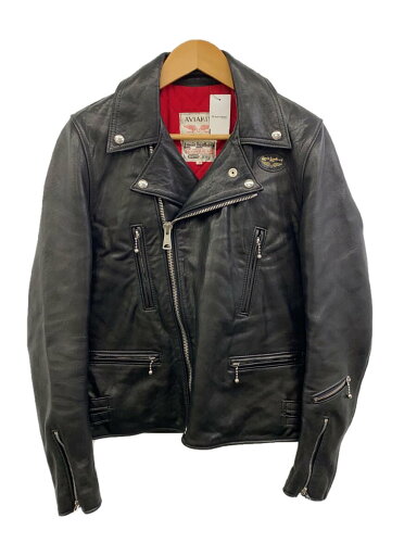 【中古】Lewis Leathers◆AVIAKIT/ダブルライダースジャケット/38/レザー/BLK【メンズウェア】 【中古】Lewis Leathers◆AVIAKIT/ダブルライダースジャケット/38/レザー/BLK【メンズウェア】