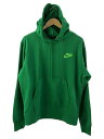 【中古】NIKE◆パーカー/M/コットン/グリーン/プリント/fa201204nig【メンズウェア】