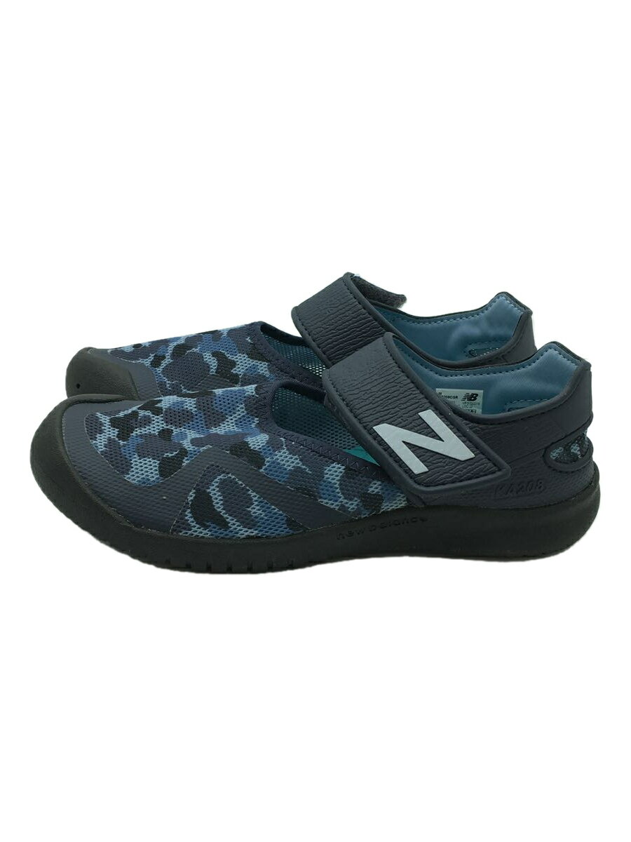 【中古】NEW BALANCE◆サンダル/24cm/NVY/YO208CGR【シューズ】