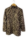 【中古】PLEATS PLEASE ISSEY MIYAKE◆ジャケット/4/ウール/ブラウン/総柄/PP64-ZA862//【レディースウェア】