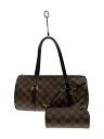 【中古】LOUIS VUITTON◆1)パピヨン30_ダミエ・エベヌ_BRW/PVC/モノグラム/ブラウン/総柄/フランス製【バッグ】