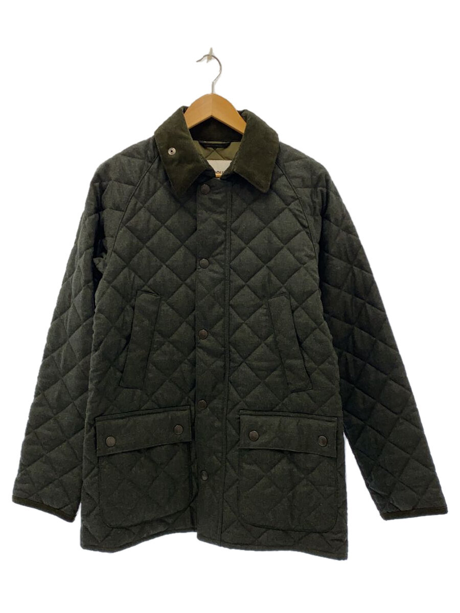 【中古】Barbour◆キルティングジャケット/38/ウール/GRN/無地/1802193【メンズウェア】