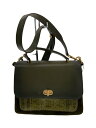 【中古】TORY BURCH◆ショルダーバッグ/レザー/KHK/アニマル【バッグ】