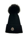 【中古】MONCLER◆ニットキャップ/--/ウール/BLK/レディース/E20930021900 03510【服飾雑貨他】